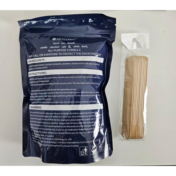 Hard Wax Beads - Sensitive Skin Hair Removal Kit 1.2lb Refill Pack 10 App Sticks - Picture 8 of 10